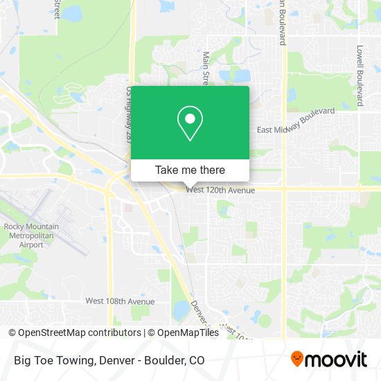 Mapa de Big Toe Towing