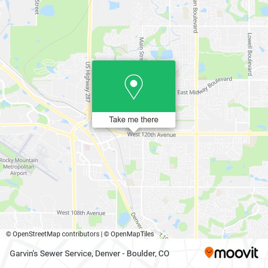 Garvin's Sewer Service map
