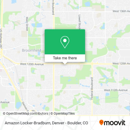 Mapa de Amazon Locker-Bradburn