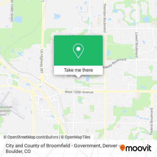 City and County of Broomfield - Government map