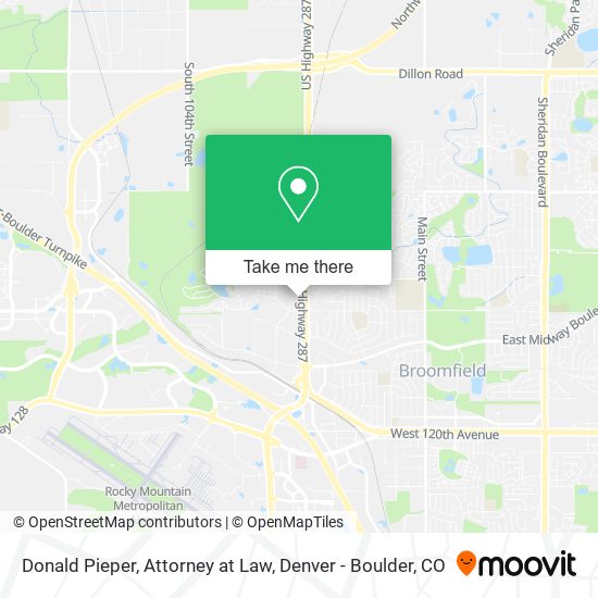 Mapa de Donald Pieper, Attorney at Law