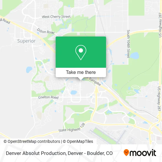 Denver Absolut Production map