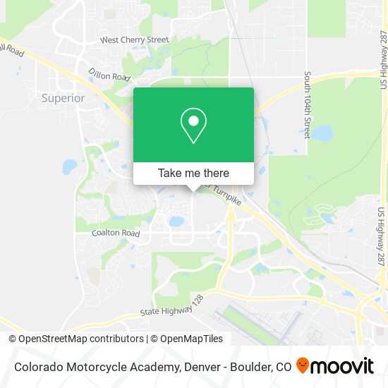 Mapa de Colorado Motorcycle Academy