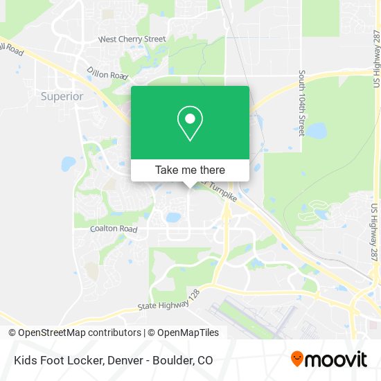 Mapa de Kids Foot Locker