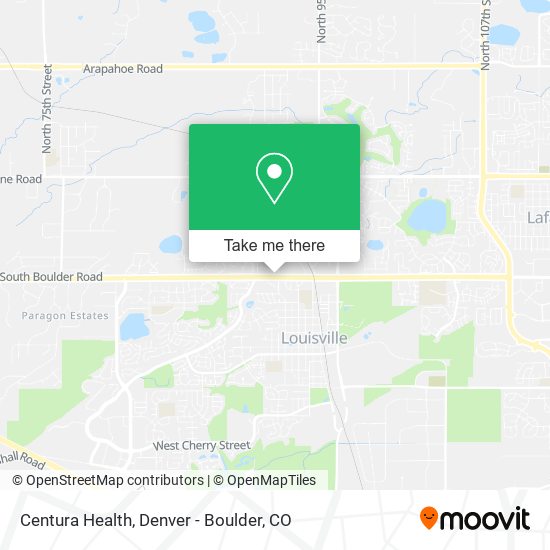 Centura Health map