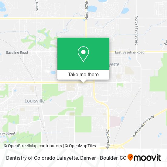 Dentistry of Colorado Lafayette map