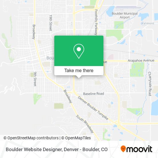 Boulder Website Designer map