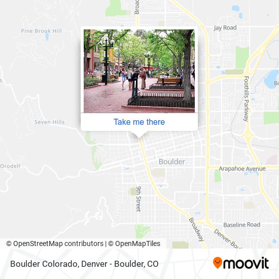 Mapa de Boulder Colorado