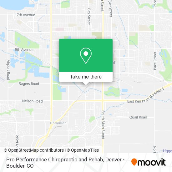 Pro Performance Chiropractic and Rehab map