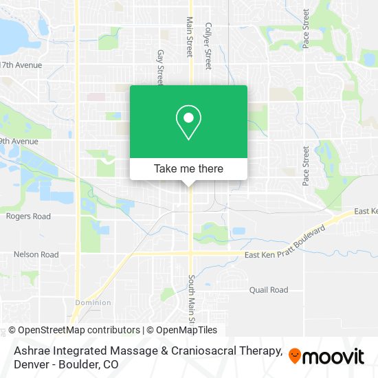 Ashrae Integrated Massage & Craniosacral Therapy map