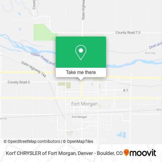 Korf CHRYSLER of Fort Morgan map