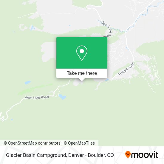 Glacier Basin Campground map