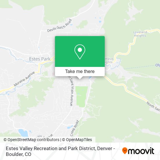 Estes Valley Recreation and Park District map