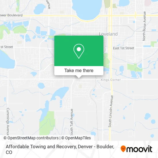 Affordable Towing and Recovery map