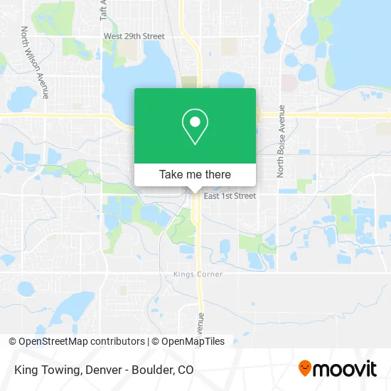 King Towing map