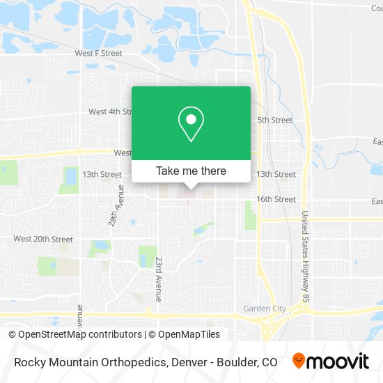 Mapa de Rocky Mountain Orthopedics