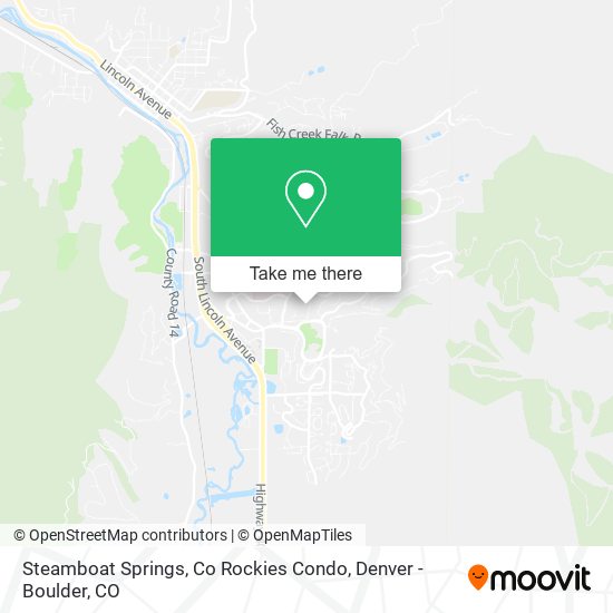 Steamboat Springs, Co Rockies Condo map