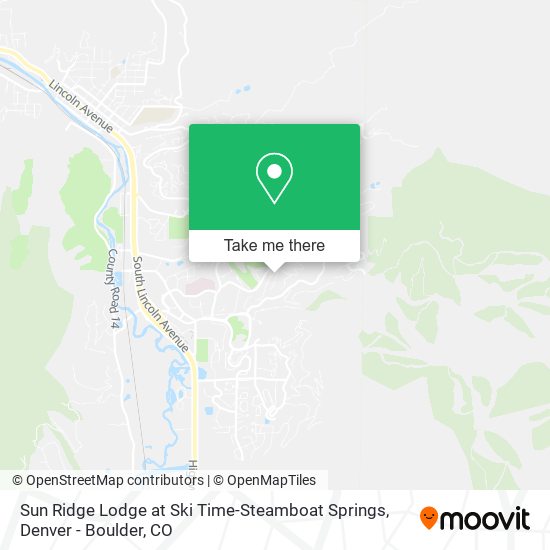 Sun Ridge Lodge at Ski Time-Steamboat Springs map