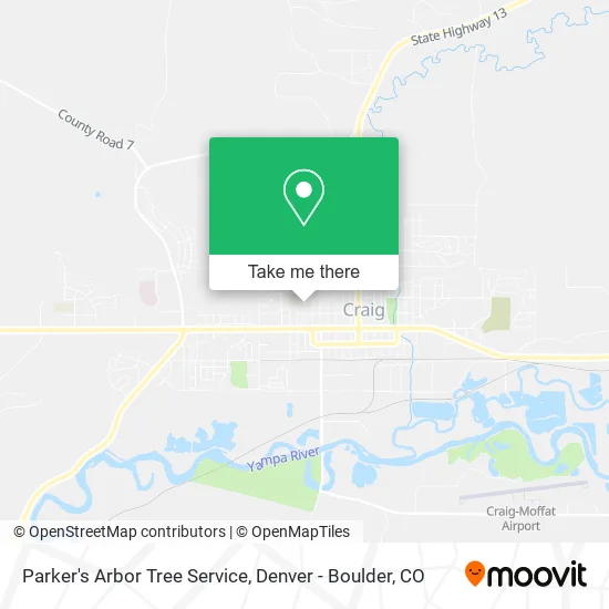 Parker's Arbor Tree Service map