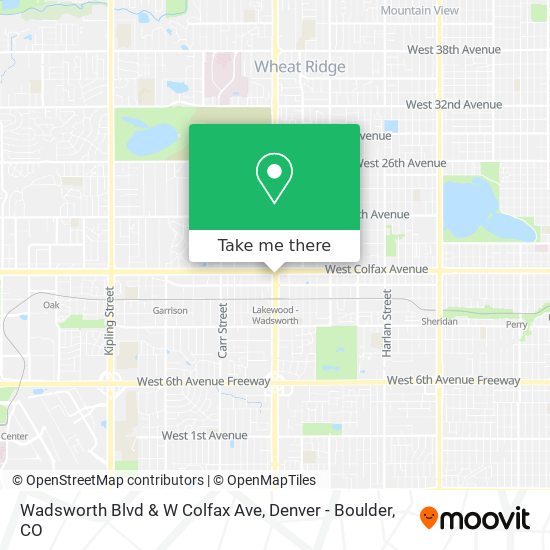 Mapa de Wadsworth Blvd & W Colfax Ave