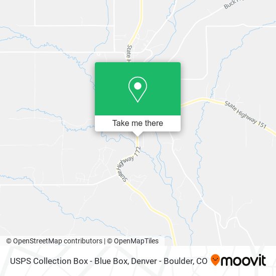 Mapa de USPS Collection Box - Blue Box