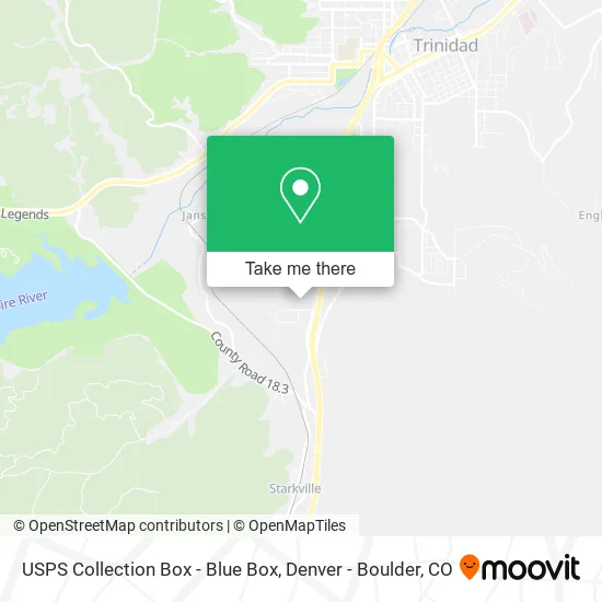 USPS Collection Box - Blue Box map