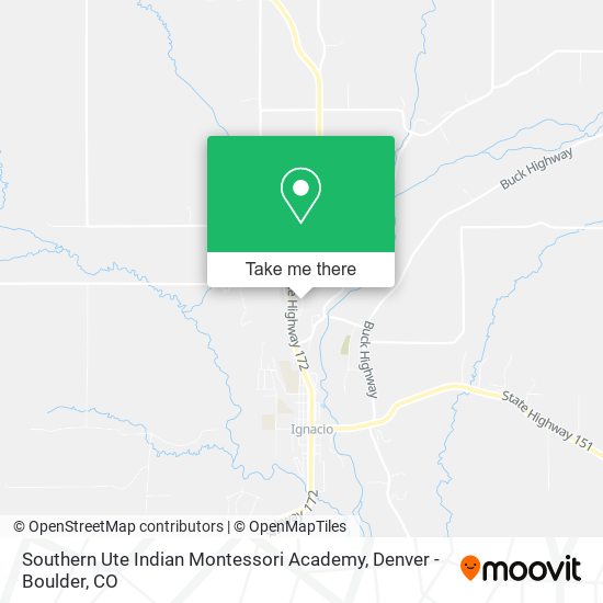 Mapa de Southern Ute Indian Montessori Academy