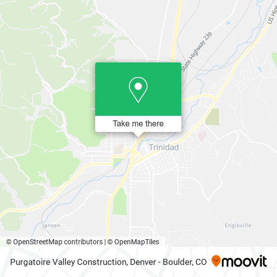 Mapa de Purgatoire Valley Construction