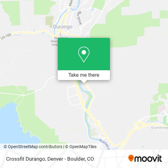 Crossfit Durango map