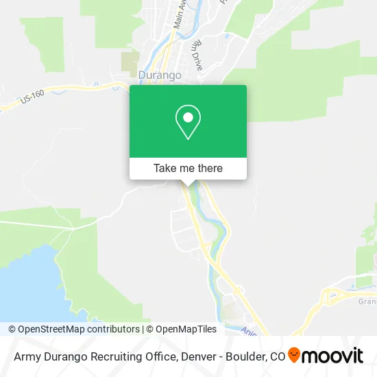 Army Durango Recruiting Office map