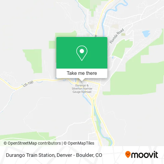 Durango Train Station map