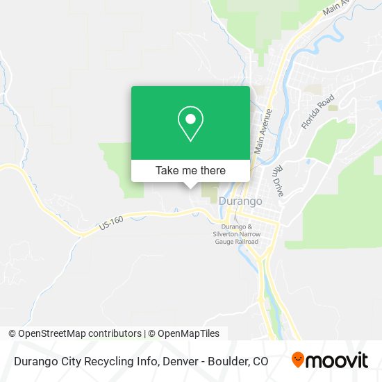 Durango City Recycling Info map