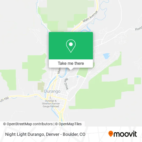 Night Light Durango map
