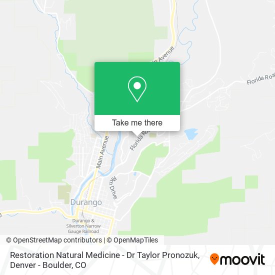 Restoration Natural Medicine - Dr Taylor Pronozuk map