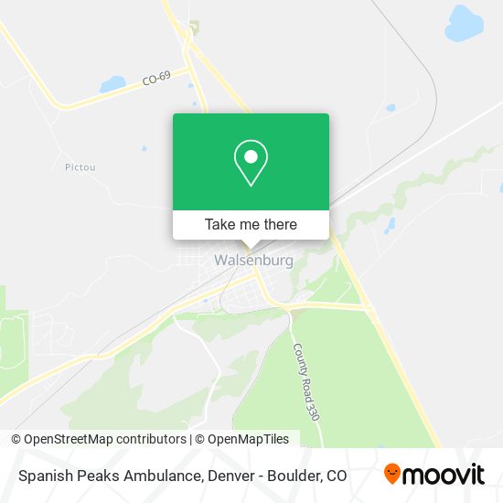 Spanish Peaks Ambulance map