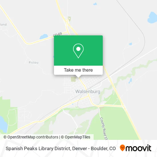 Spanish Peaks Library District map