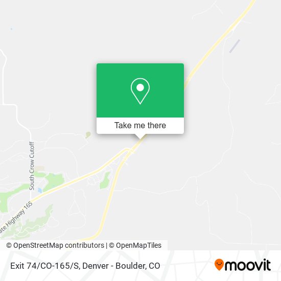 Exit 74/CO-165/S map