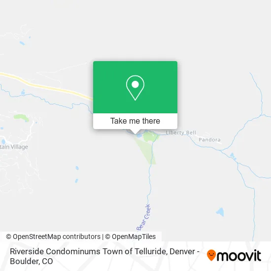 Riverside Condominums Town of Telluride map