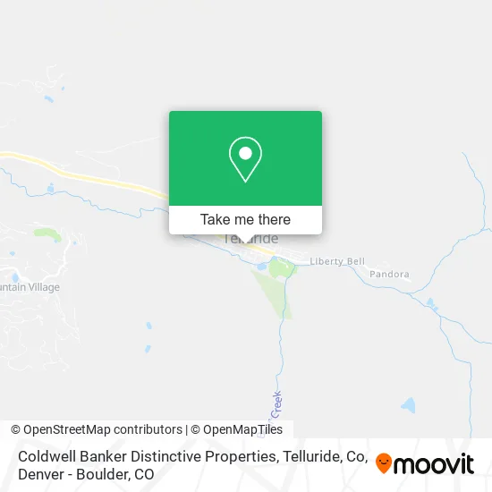 Coldwell Banker Distinctive Properties, Telluride, Co map