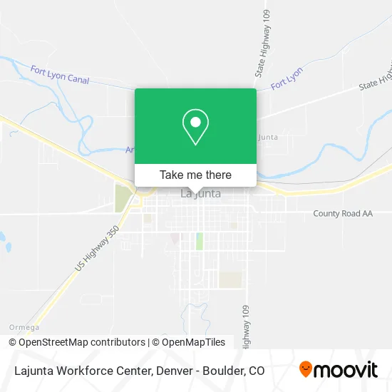 Lajunta Workforce Center map