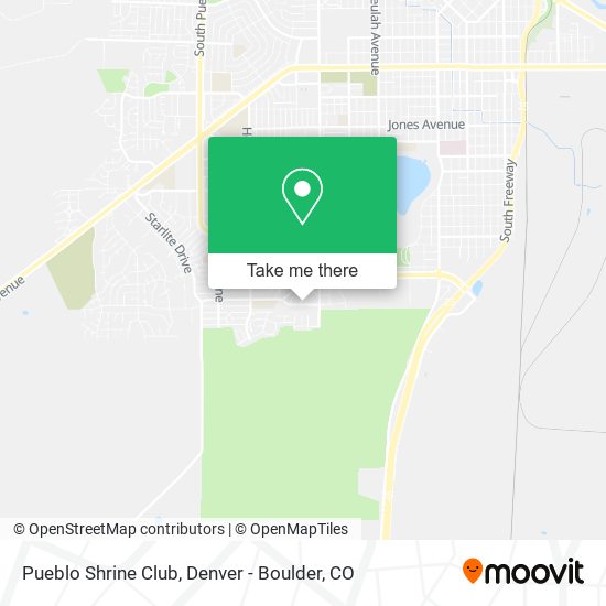 Mapa de Pueblo Shrine Club