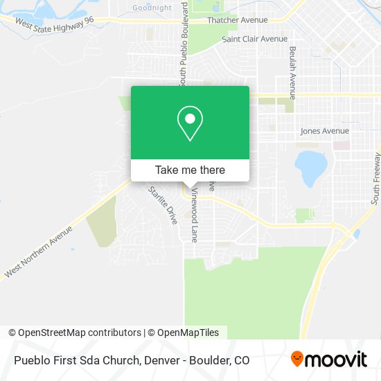 Pueblo First Sda Church map