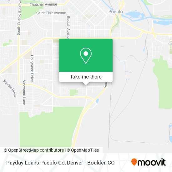 Mapa de Payday Loans Pueblo Co