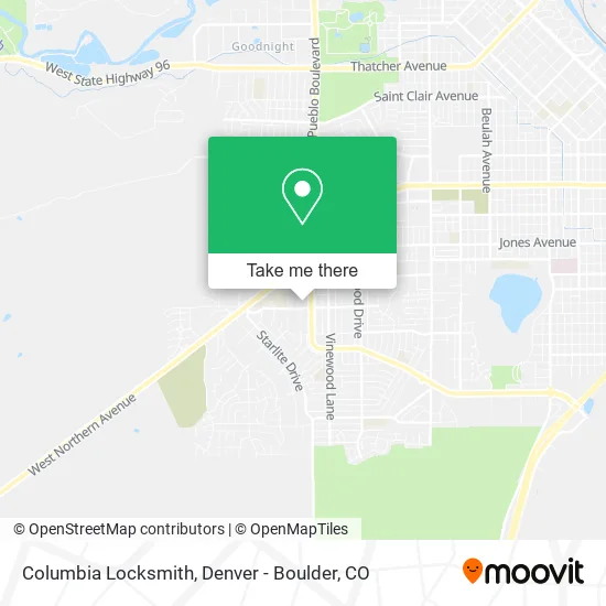 Columbia Locksmith map