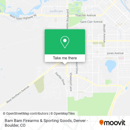 Bam Bam Firearms & Sporting Goods map