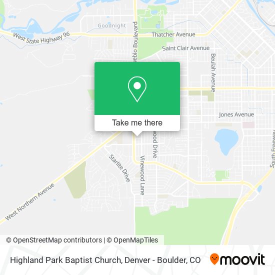 Highland Park Baptist Church map