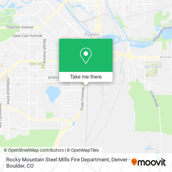 Rocky Mountain Steel Mills Fire Department map