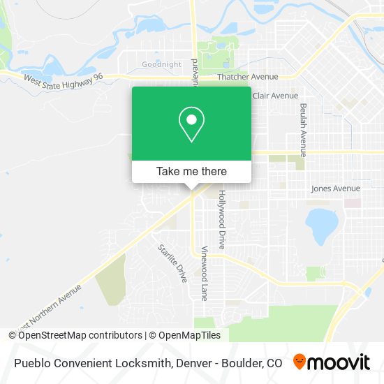 Pueblo Convenient Locksmith map