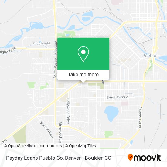 Payday Loans Pueblo Co map