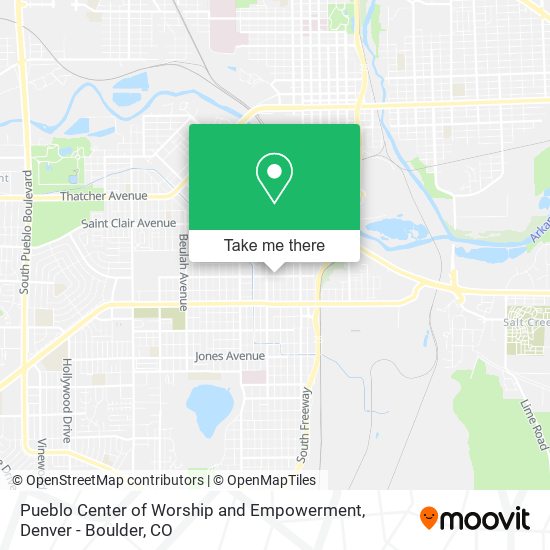 Mapa de Pueblo Center of Worship and Empowerment